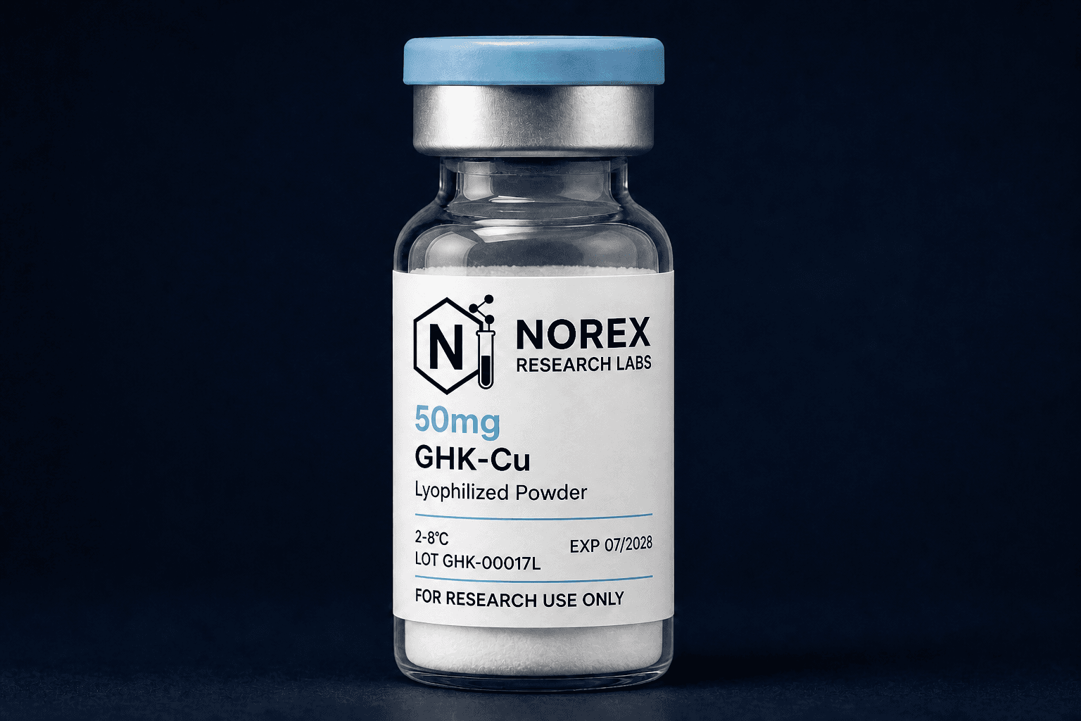 GHK-Cu 50mg lyophilized research vial