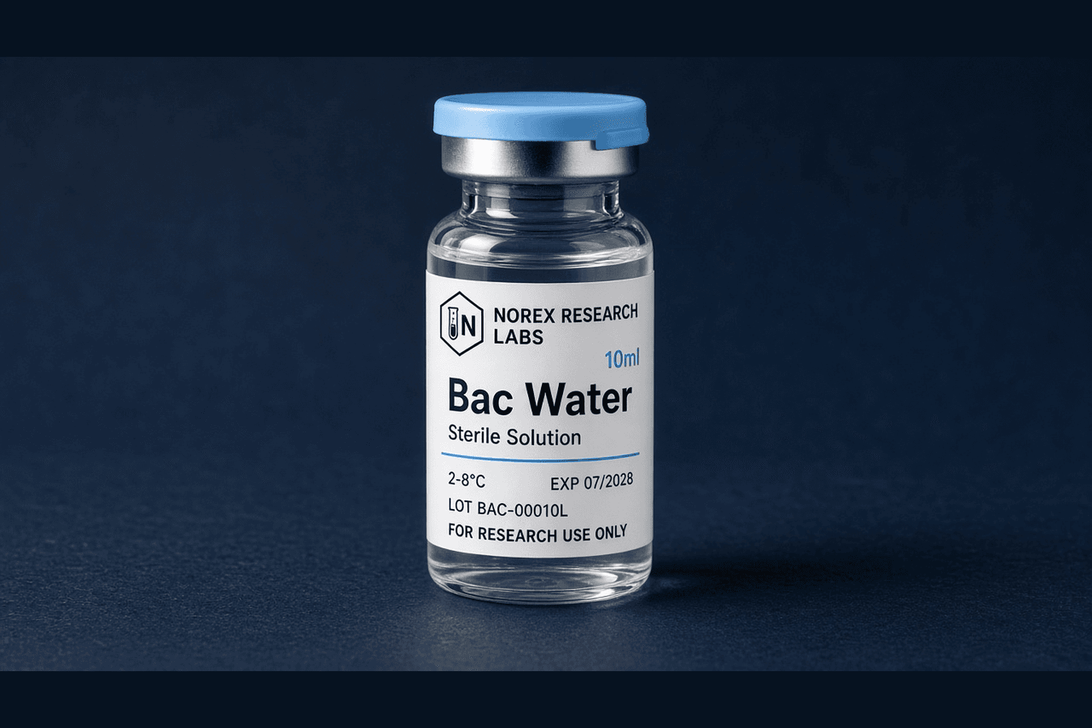 Bac Water 10ml lyophilized research vial